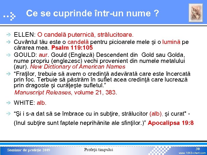 Ce se cuprinde într-un nume ? ELLEN: O candelă puternică, strălucitoare. Cuvântul tău este