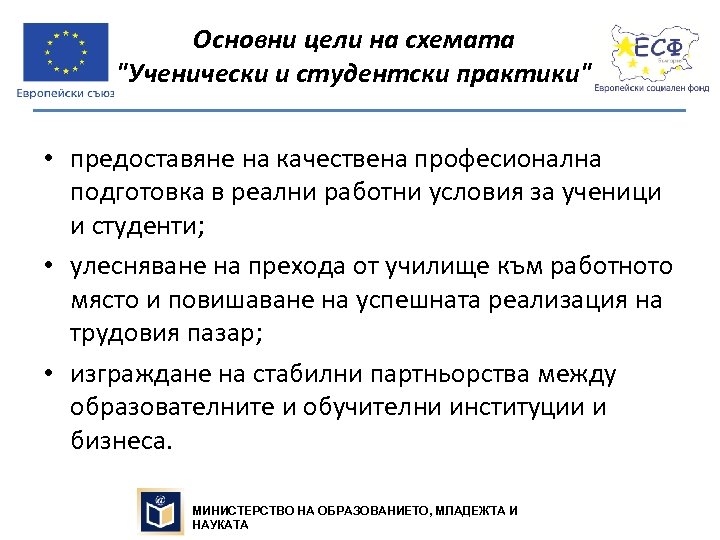 Основни цели на схемата 