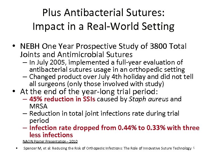 Plus Antibacterial Sutures: Impact in a Real‐World Setting • NEBH One Year Prospective Study
