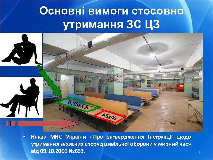 Основні вимоги стосовно утримання ЗС ЦЗ 0, 55 х1, 8 45 х4 5 •