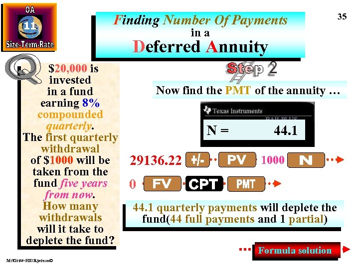 11 Finding Number Of Payments 35 in a Deferred Annuity $20, 000 is invested