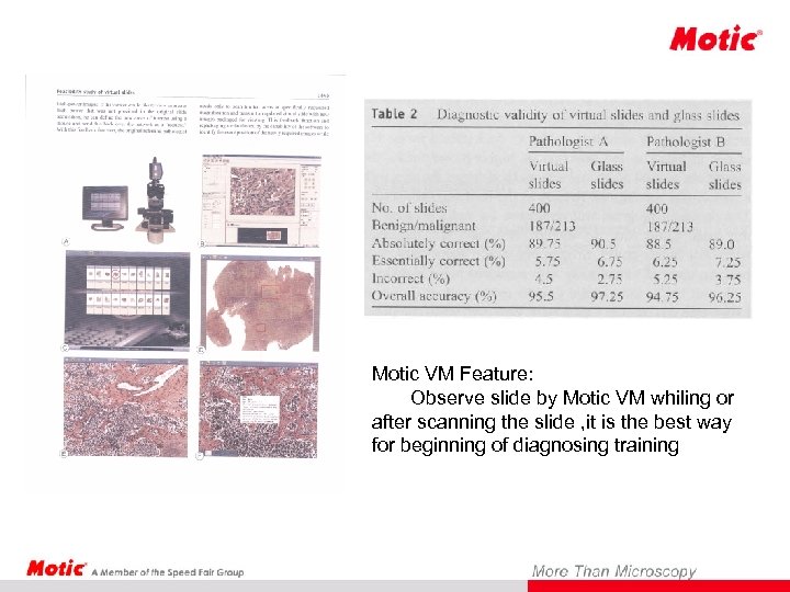 Motic VM Feature: Observe slide by Motic VM whiling or after scanning the slide