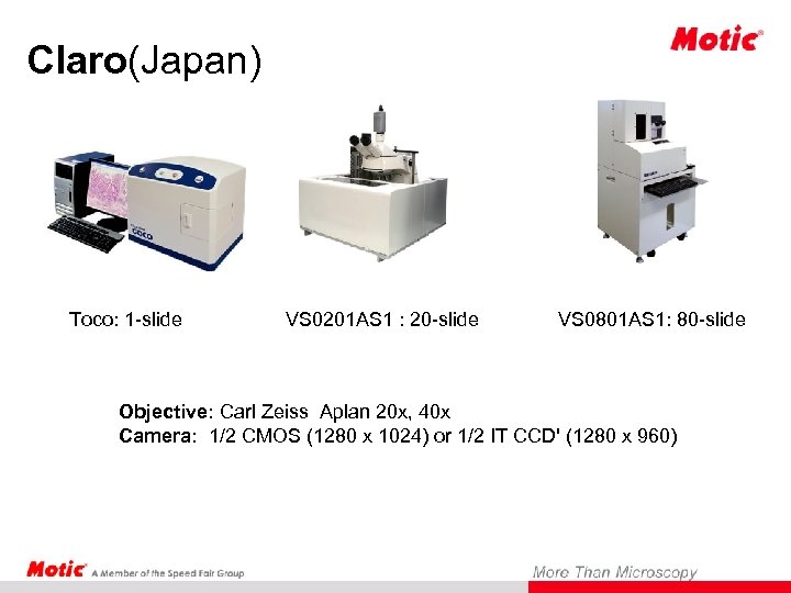 Claro(Japan) Toco: 1 -slide VS 0201 AS 1 : 20 -slide VS 0801 AS