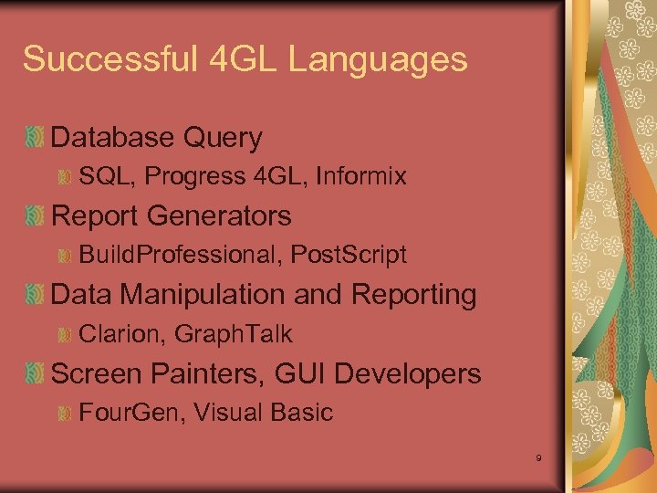 Successful 4 GL Languages Database Query SQL, Progress 4 GL, Informix Report Generators Build.