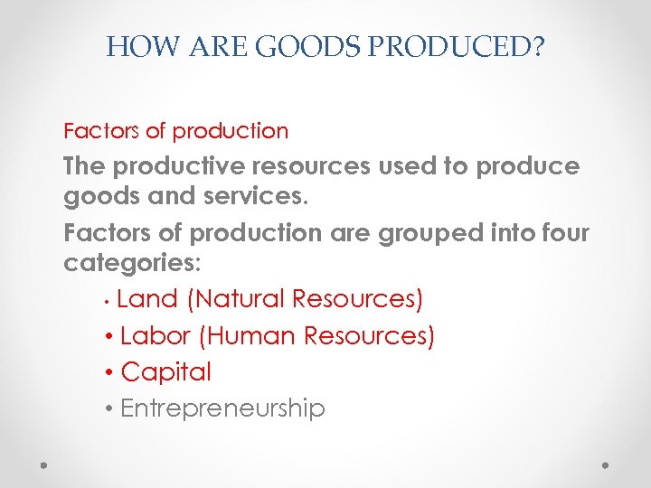 What Is Production Of Goods And Services