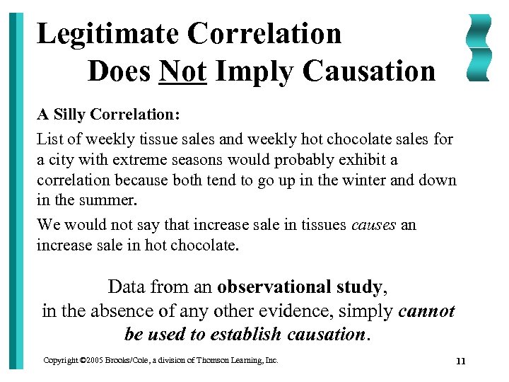 Legitimate Correlation Does Not Imply Causation A Silly Correlation: List of weekly tissue sales