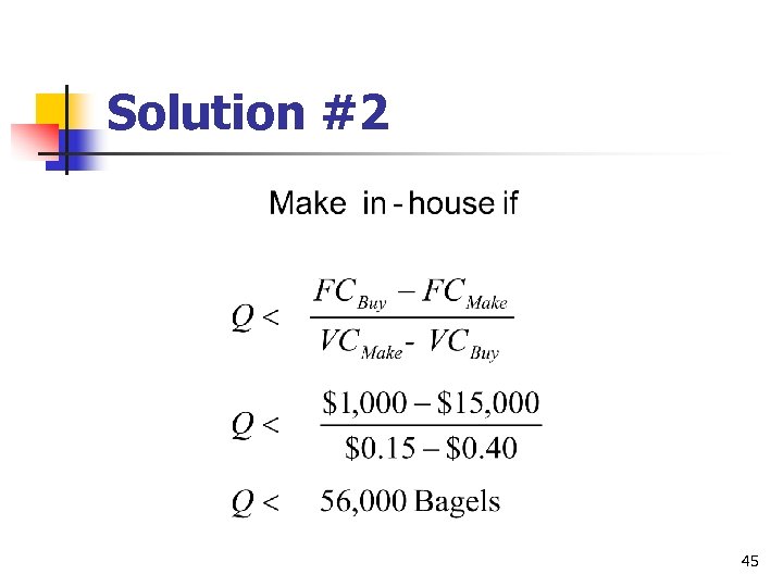 Solution #2 45 