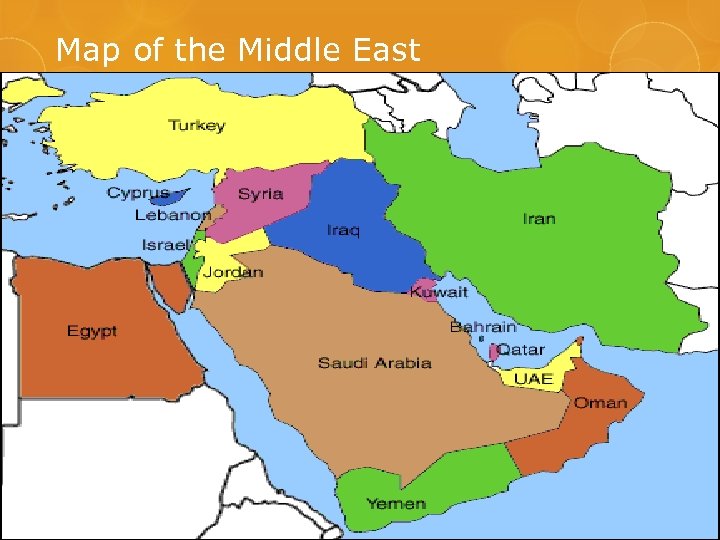 Map of the Middle East 
