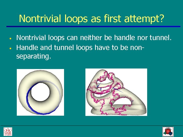 Nontrivial loops as first attempt? • • Nontrivial loops can neither be handle nor