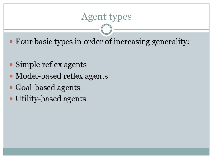 Intelligent Agents Chapter 2 Outline Agents And