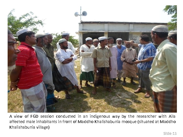 A view of FGD session conducted in an indigenous way by the researcher with