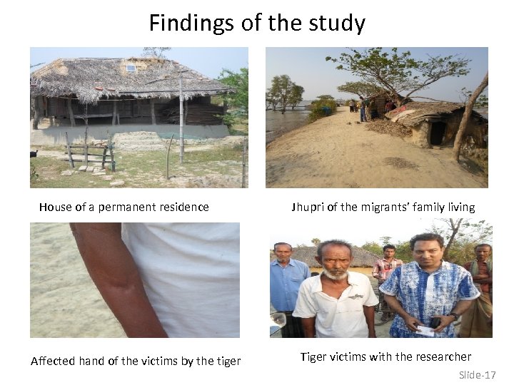 Findings of the study. House of a permanent residence Affected hand of the victims