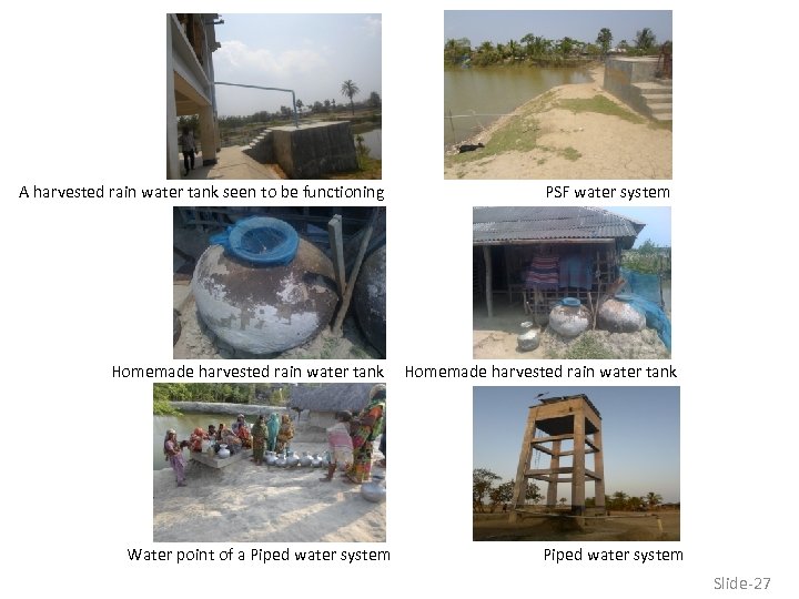 A harvested rain water tank seen to be functioning Homemade harvested rain water tank