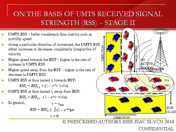 n n n RSS = RSS 0 + DIRECTION n UMTS RSS – better