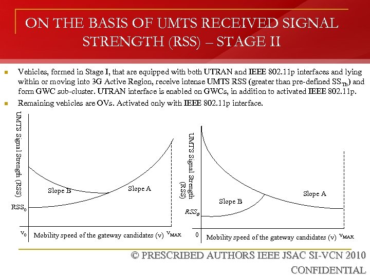 ON THE BASIS OF UMTS RECEIVED SIGNAL STRENGTH (RSS) – STAGE II n n