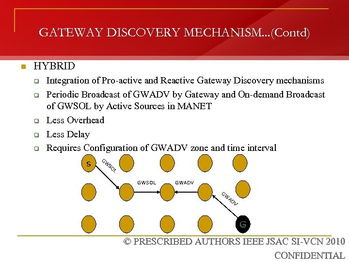 GATEWAY DISCOVERY MECHANISM. . . (Contd) n HYBRID q q q Integration of Pro-active