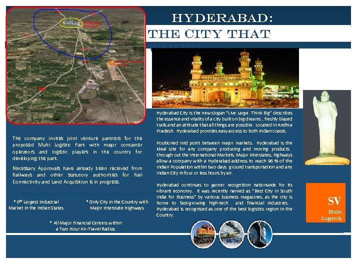 HYDERABAD: THE CITY THAT WORKS SV Multi Logitech Hyderabad City is the new slogan