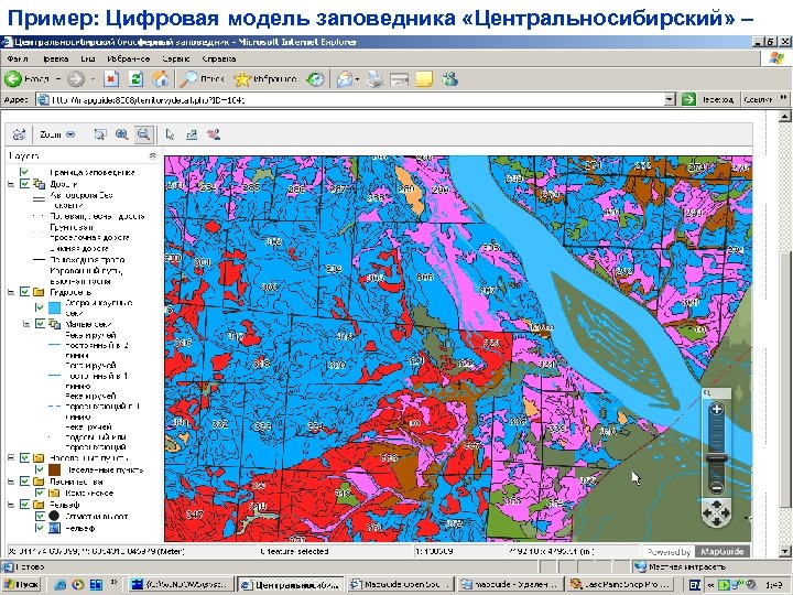 Пример: Цифровая модель заповедника «Центральносибирский» – 