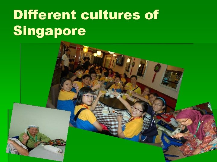 Different cultures of Singapore 