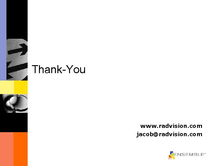 Thank-You www. radvision. com jacob@radvision. com 