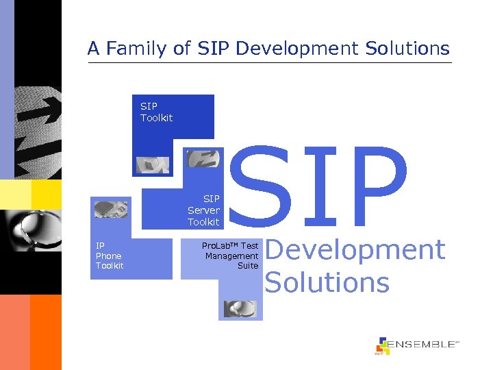 A Family of SIP Development Solutions SIP Toolkit SIP Server Toolkit IP Phone Toolkit