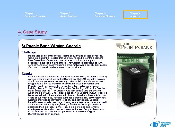 Chapter 1 Company Overview Chapter 2 Market Analysis Chapter 3 Company Strength 4. Case