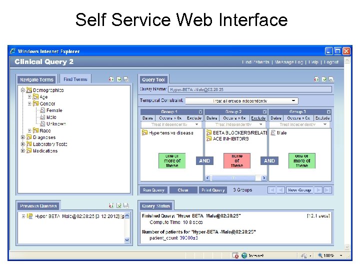 Self Service Web Interface 