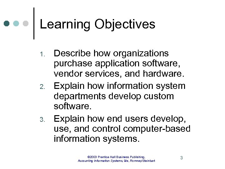 Learning Objectives 1. 2. 3. Describe how organizations purchase application software, vendor services, and