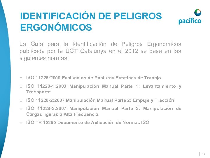 IDENTIFICACIÓN DE PELIGROS ERGONÓMICOS La Guía para la Identificación de Peligros Ergonómicos publicada por