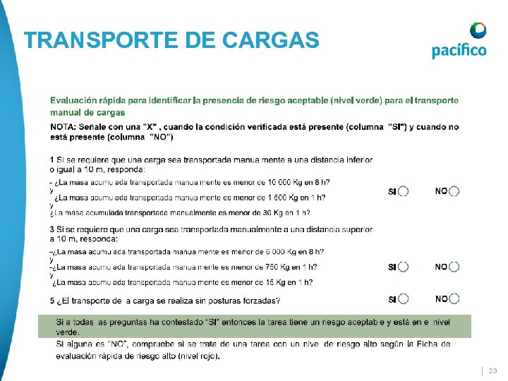 TRANSPORTE DE CARGAS | 23 