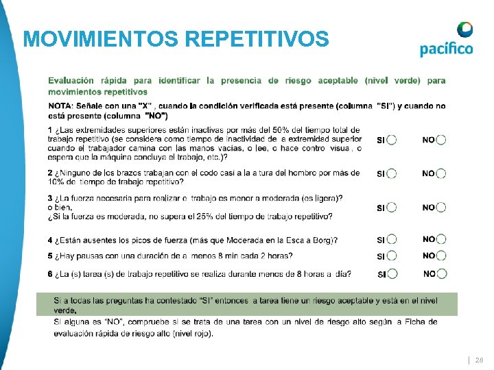 MOVIMIENTOS REPETITIVOS | 28 
