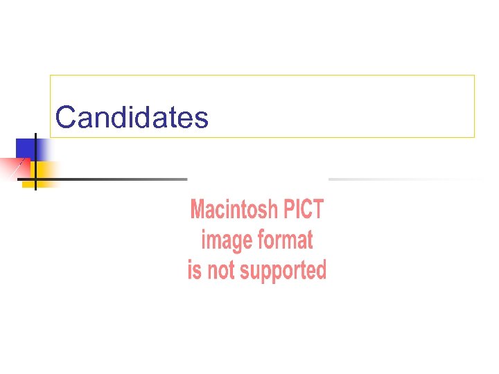 Candidates 