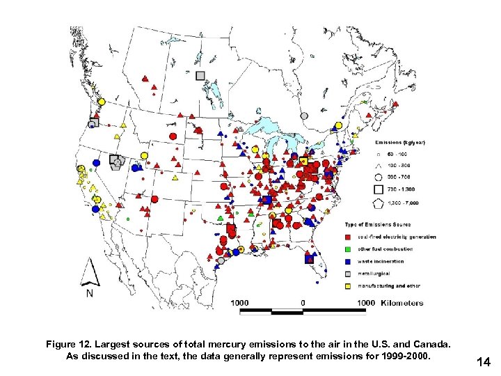 Figure 12. Largest sources of total mercury emissions to the air in the U.