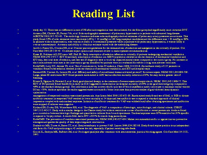 Reading List • • • study day 12. There was no difference in rate
