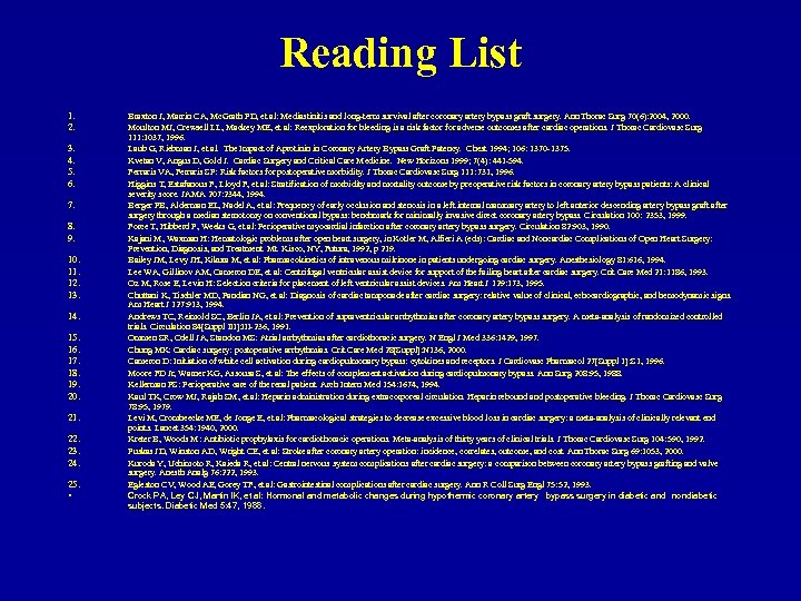 Reading List 1. 2. 3. 4. 5. 6. 7. 8. 9. 10. 11. 12.