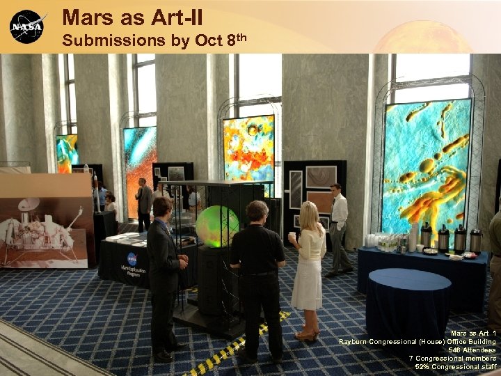 Mars as Art-II Submissions by Oct 8 th Mars as Art 1 Rayburn Congressional