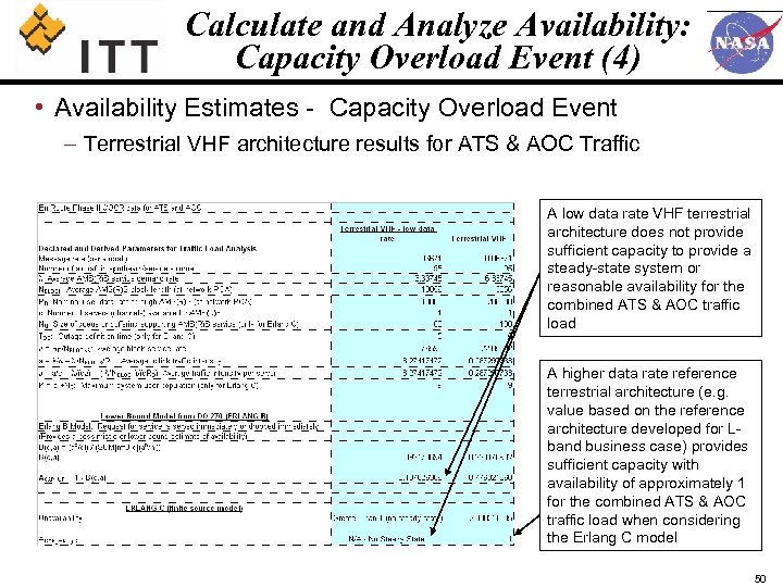 Calculate and Analyze Availability: Capacity Overload Event (4) • Availability Estimates - Capacity Overload