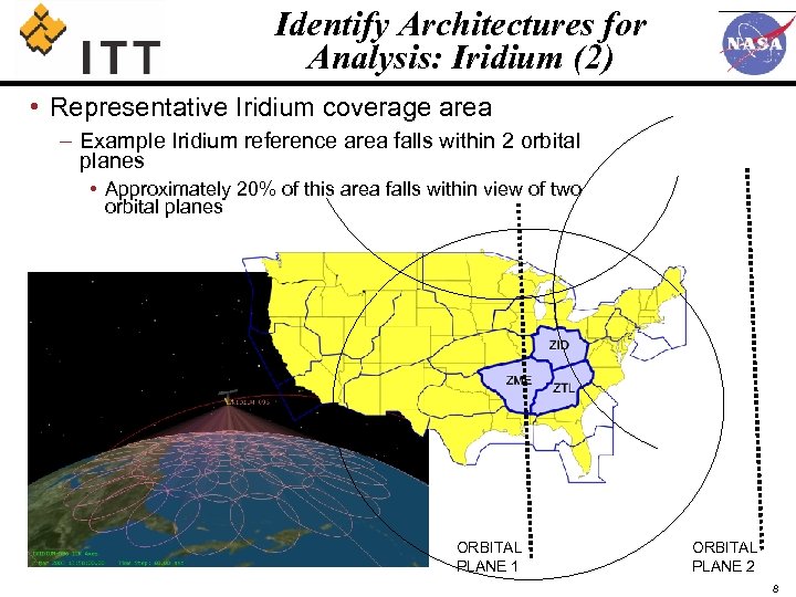 Identify Architectures for Analysis: Iridium (2) • Representative Iridium coverage area – Example Iridium