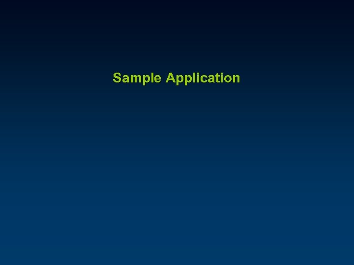 Sample Application 
