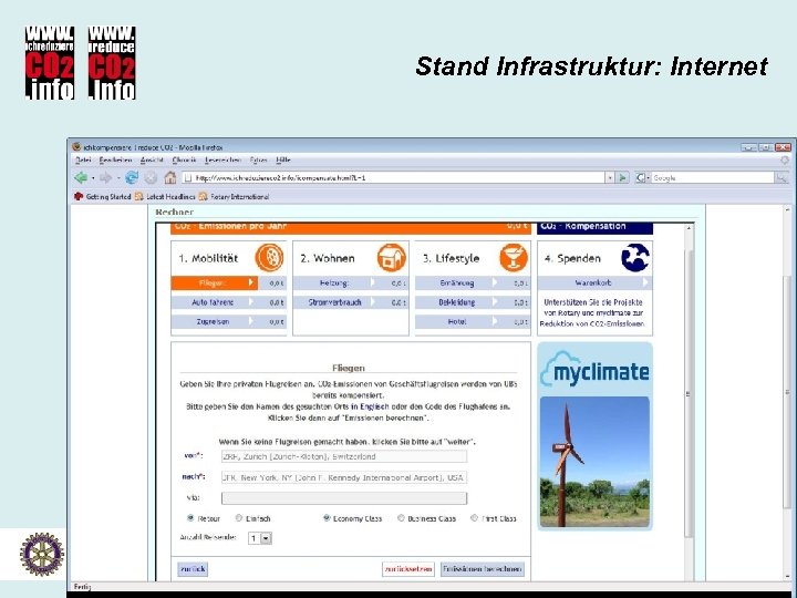 Stand Infrastruktur: Internet Gesamtprojekt Klimaschutz Informationen zum Stand der Arbeiten per Ende Mai 2008