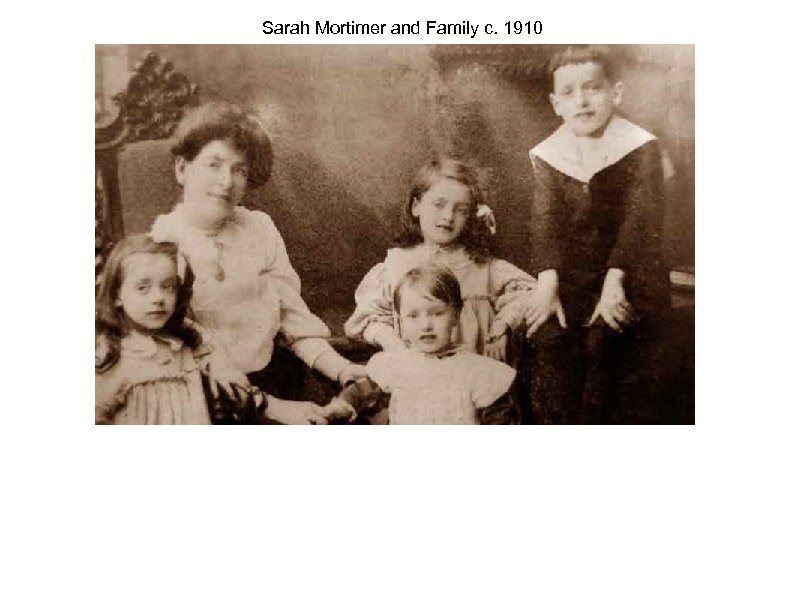 Sarah Mortimer and Family c. 1910 