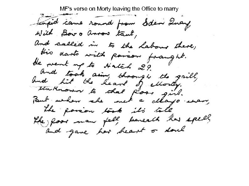 MF's verse on Morty leaving the Office to marry 