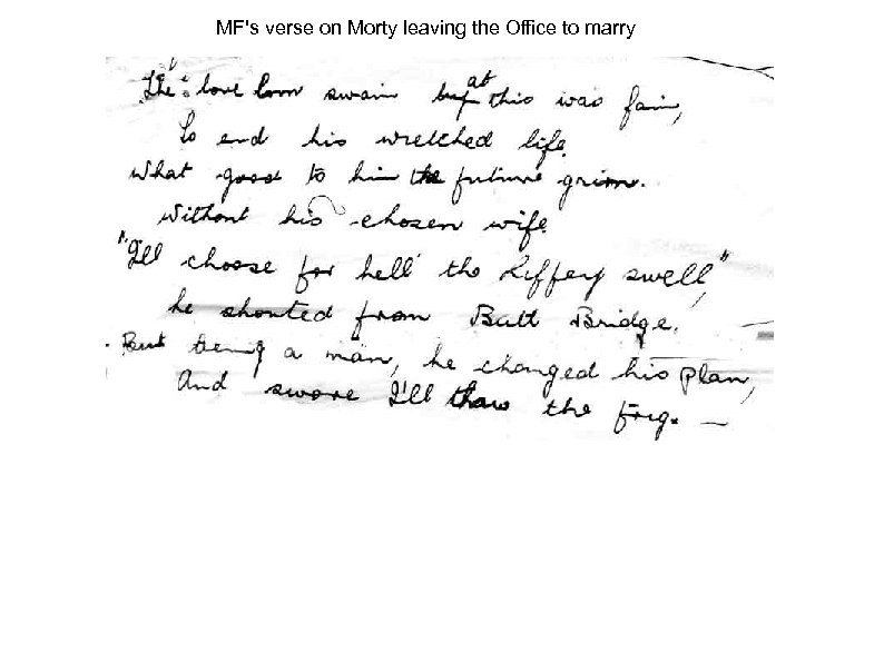 MF's verse on Morty leaving the Office to marry 