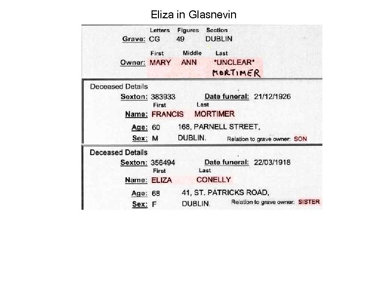 Eliza in Glasnevin 