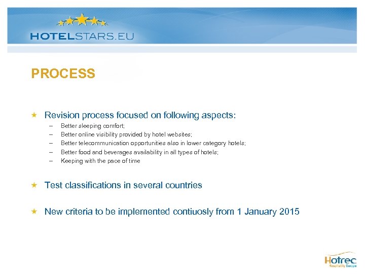 PROCESS Revision process focused on following aspects: – – – Better sleeping comfort; Better