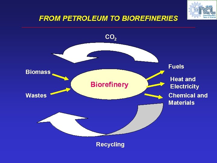 FROM PETROLEUM TO BIOREFINERIES CO 2 Fuels Biomass Biorefinery Wastes Recycling Heat and Electricity