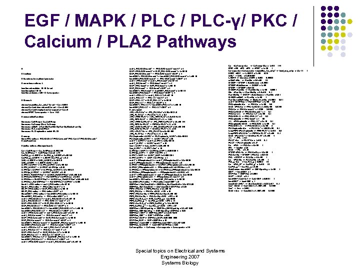 EGF / MAPK / PLC-γ/ PKC / Calcium / PLA 2 Pathways # #