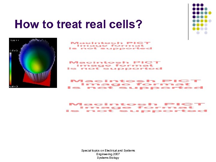 How to treat real cells? Special topics on Electrical and Systems Engineering 2007 Systems