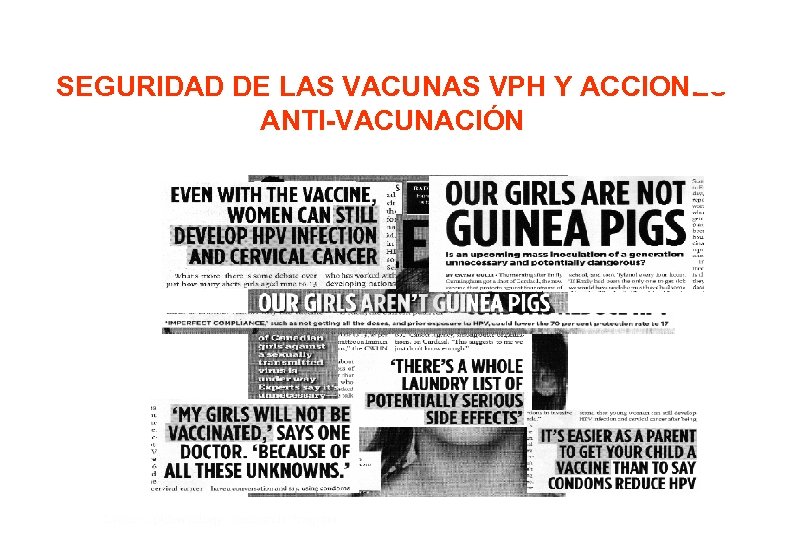 SEGURIDAD DE LAS VACUNAS VPH Y ACCIONES ANTI-VACUNACIÓN 