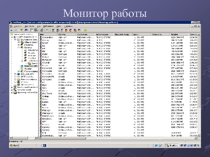 Монитор работы 